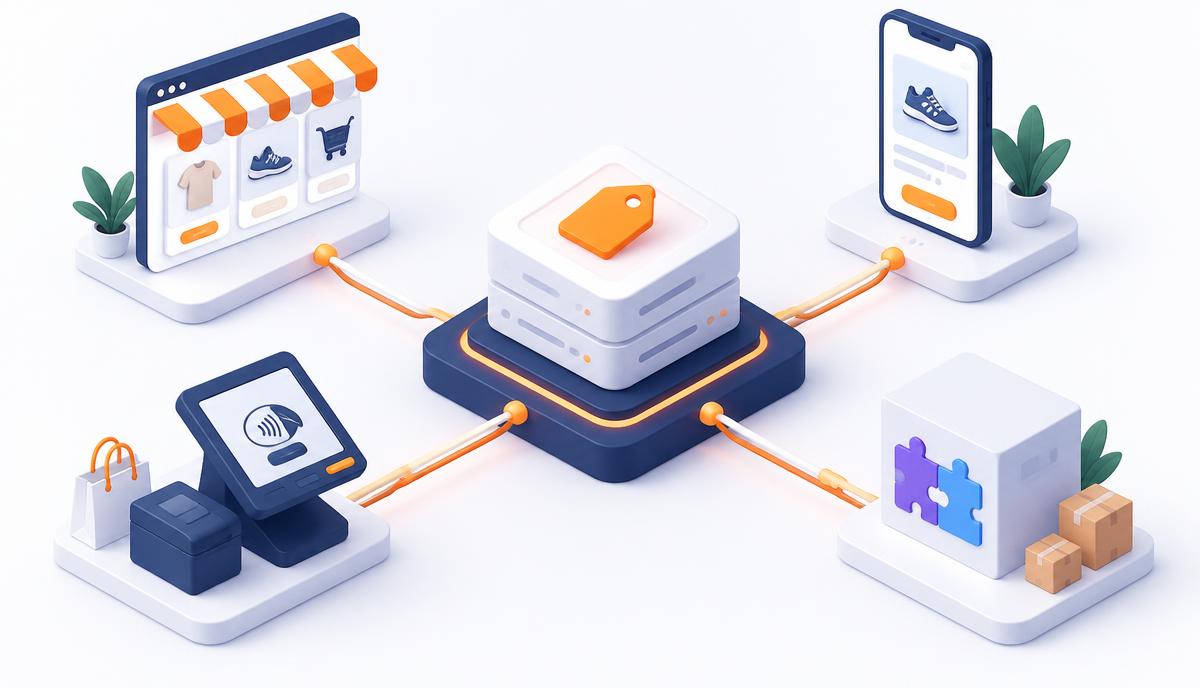 A central promotion engine connected to web, mobile, point of sale and partner channels