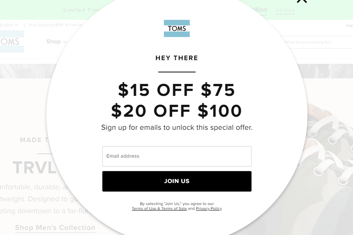 Coupon campaigns example