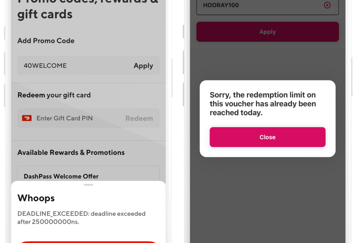 example of promo codes that don't work