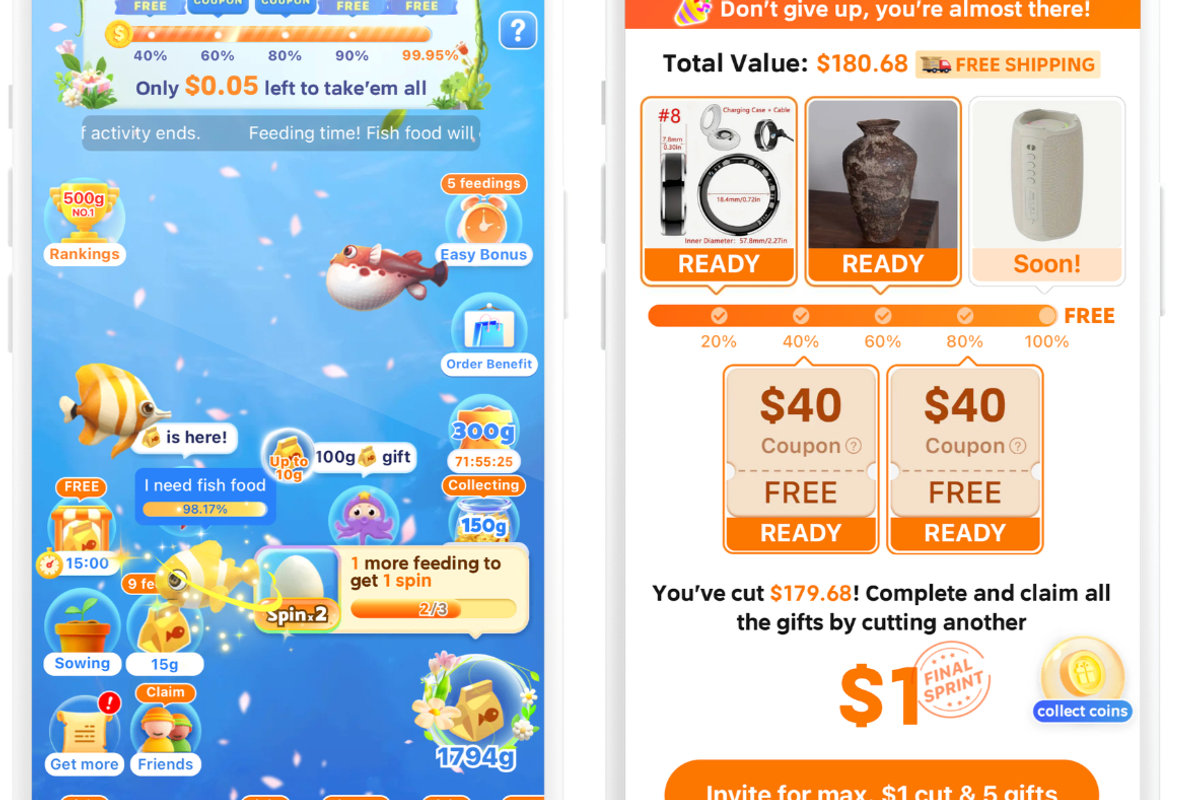 Example of gamification rewards that are unattainable