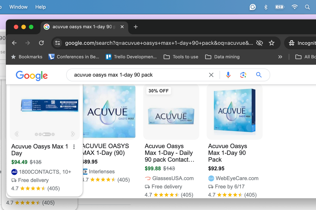 Example of pricing manipulation