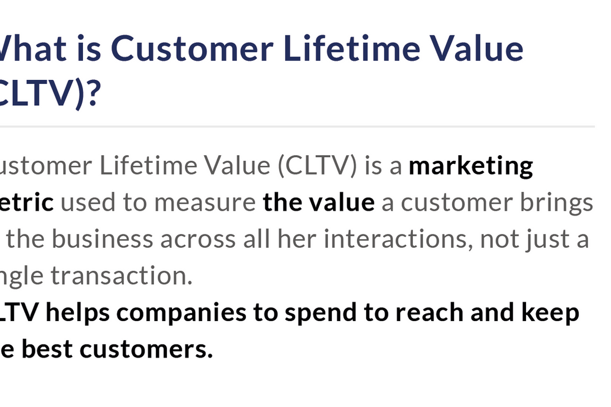 coupon marketing strategy: what is customer lifetime value CLTV?