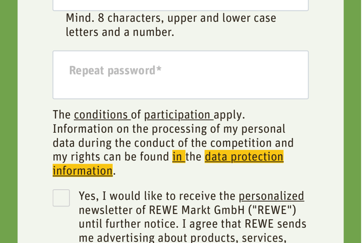 REWE Supermarket QR code promotion example