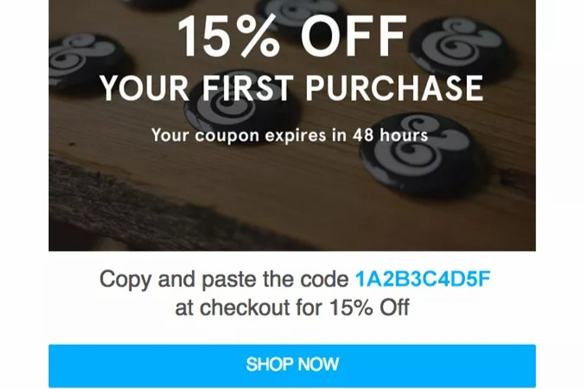 Drive urgency with expiring coupon email. Source: Ugmonk.com