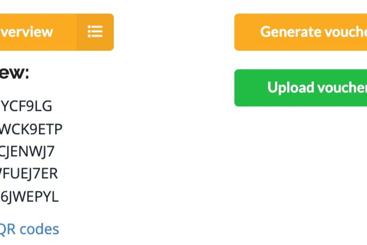 Download generated coupon QR codes from your dashboard