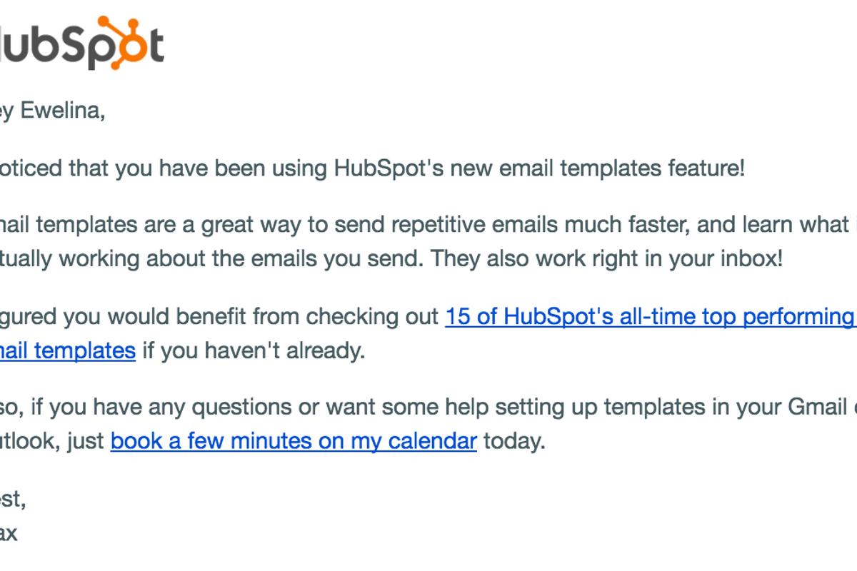 Hubspot retargeting email