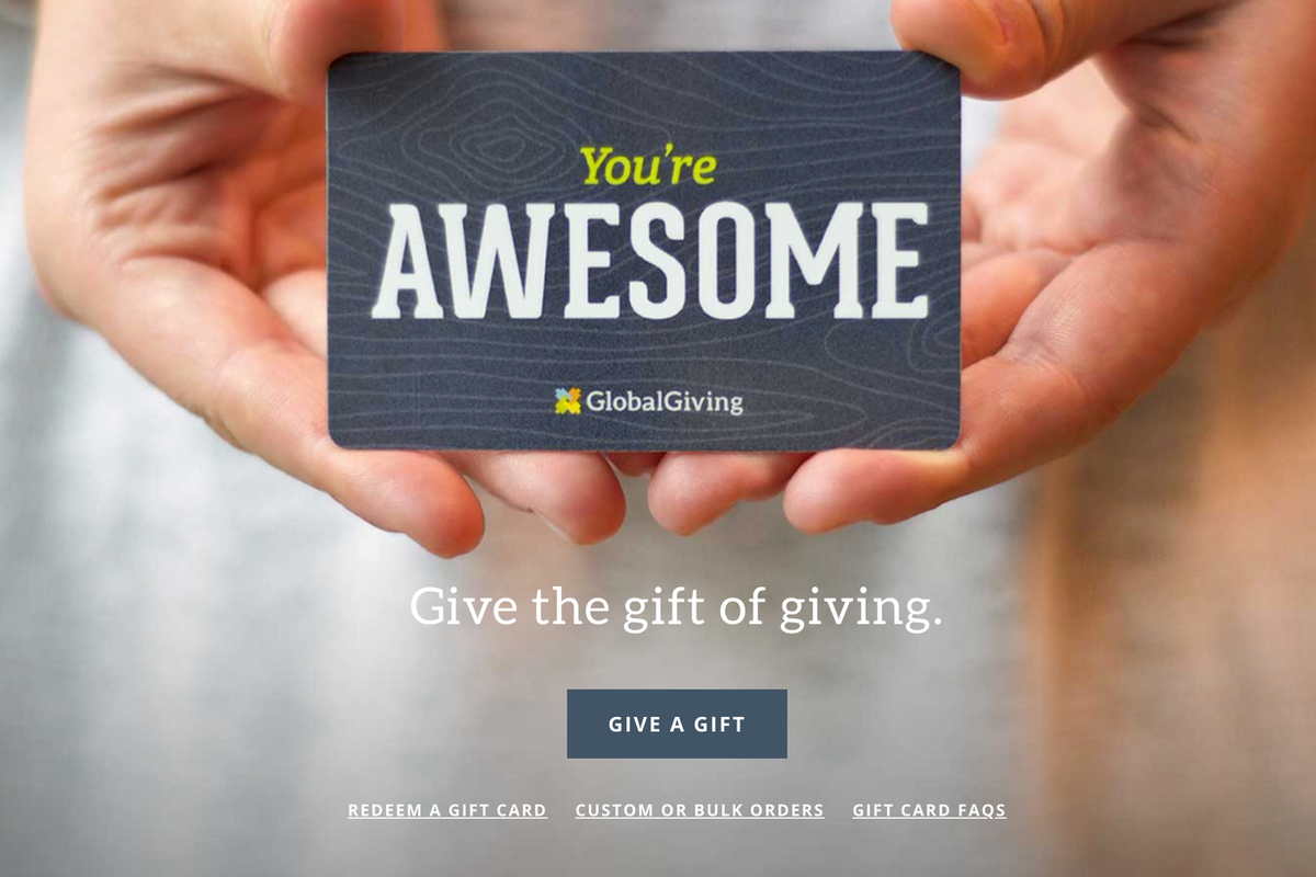 charity vouchers and gift cards