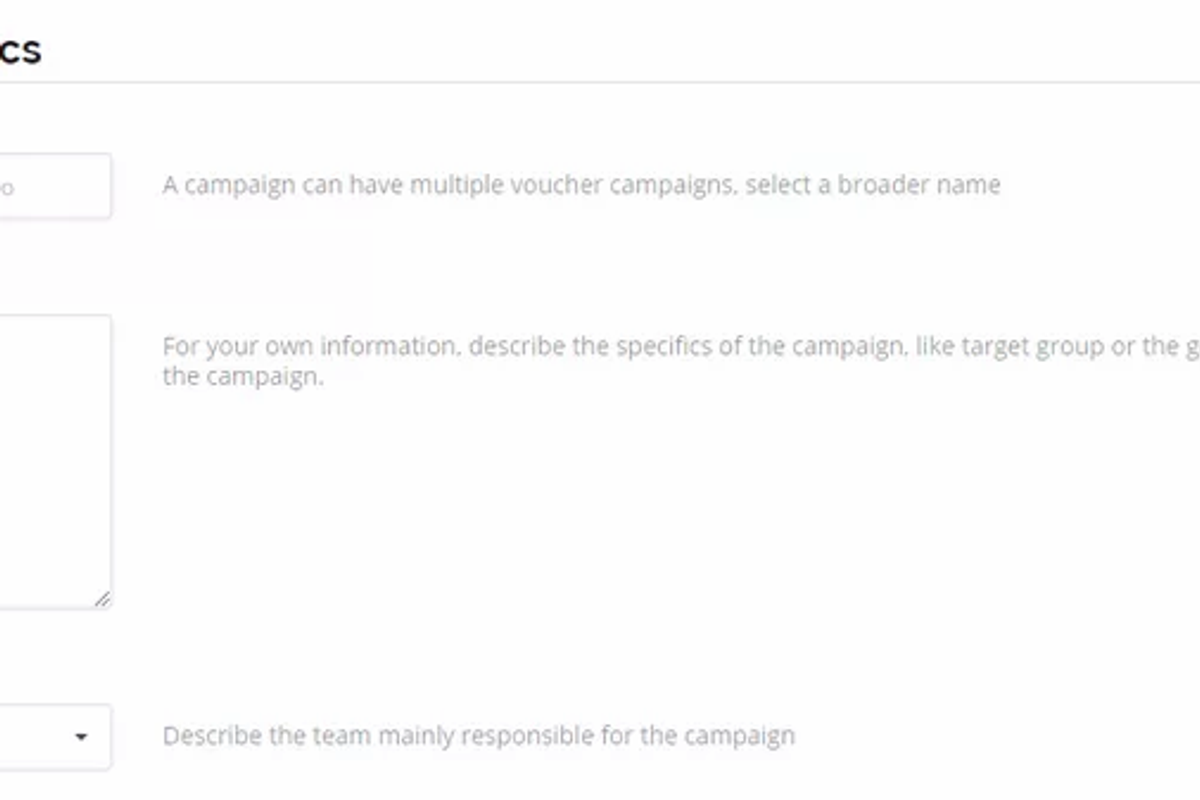 Setting up campaign basics: name, goal, target group, and team