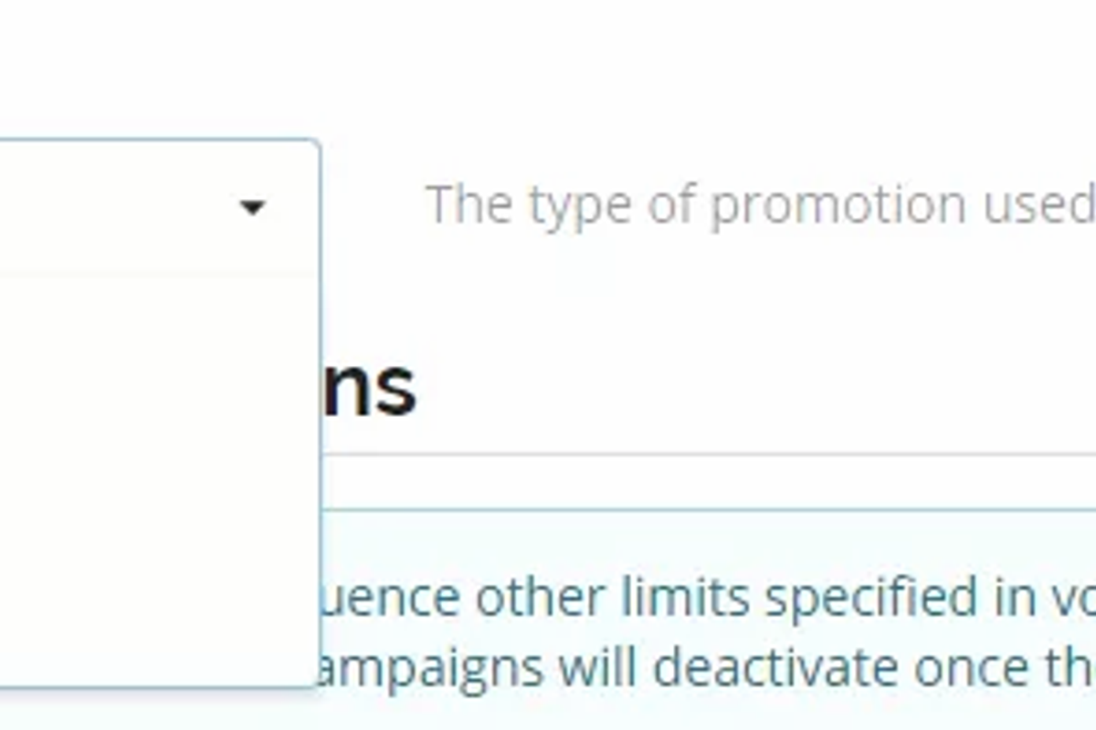 Three types of promotions: Discounts, Loyalty Rewards, and Gift Cards