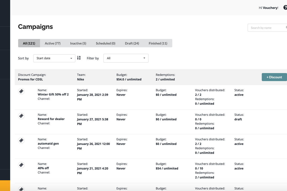 Icon representing the campaign dashboard filtering and search functions