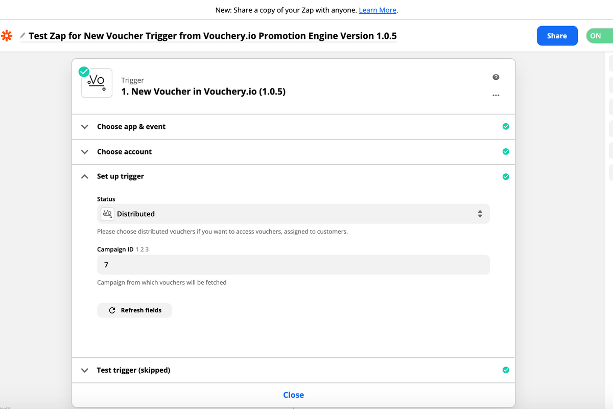 Icon representing improved Zapier automation, first screenshot