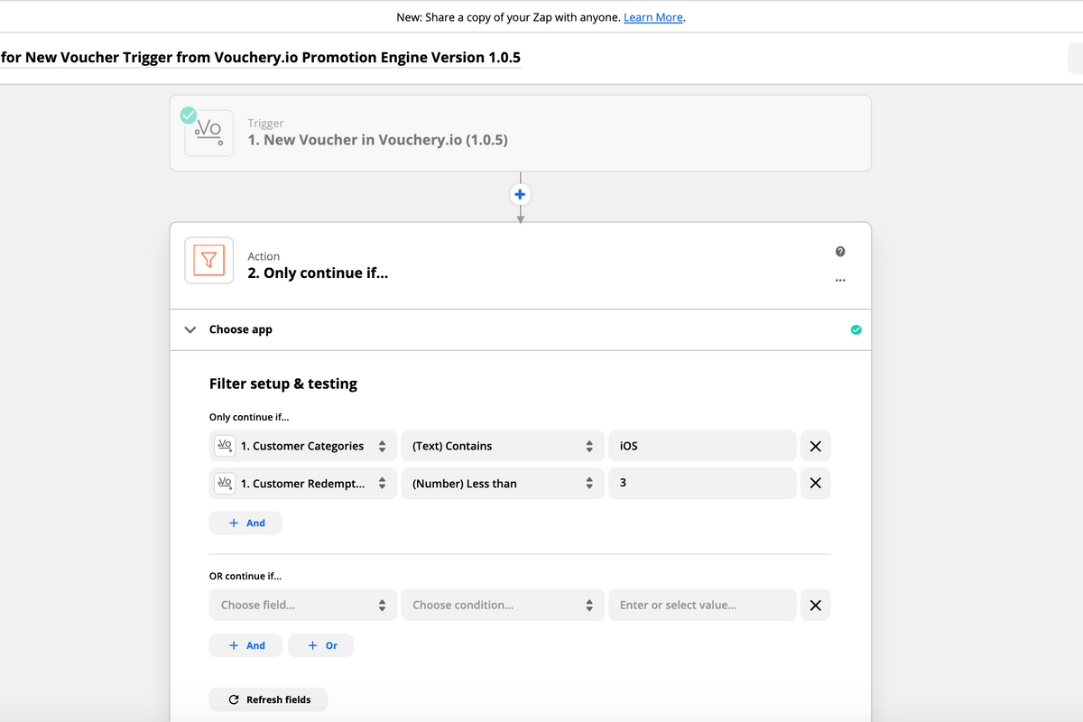 Icon representing improved Zapier automation, second screenshot
